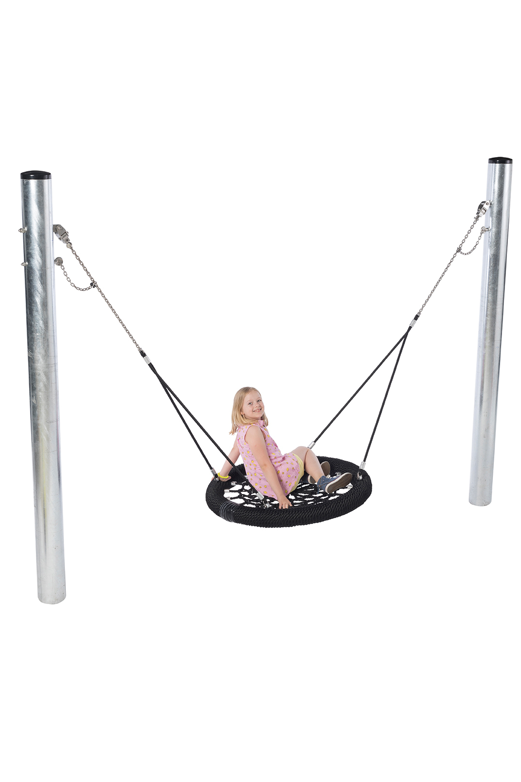SET STEEL POSTS ‘LONG’ FOR NEST SWING