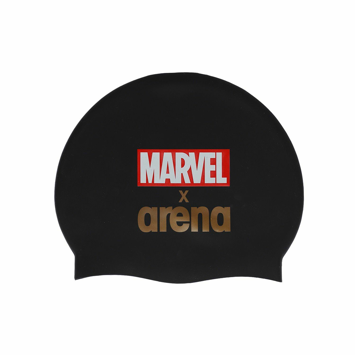 Marvel 矽膠泳帽 - 黑/金