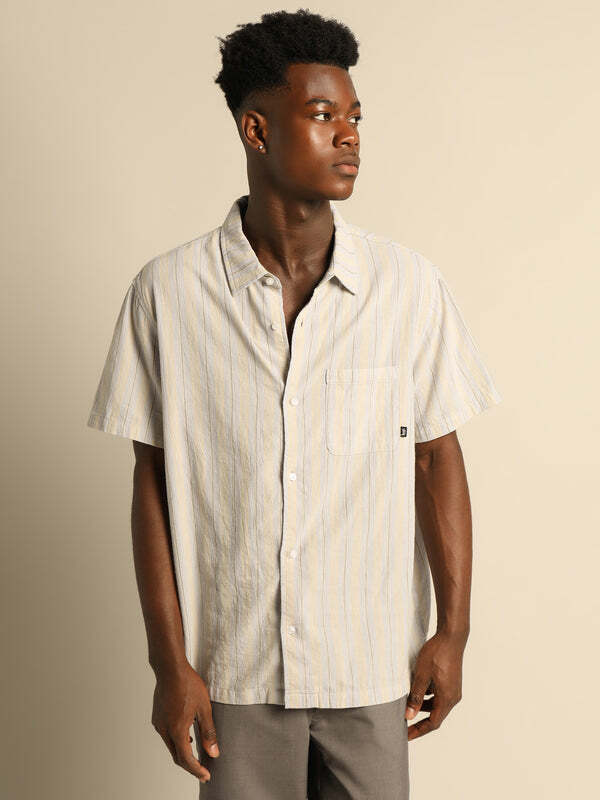 Stussy  短袖襯衫 藍白混色 簡約 男