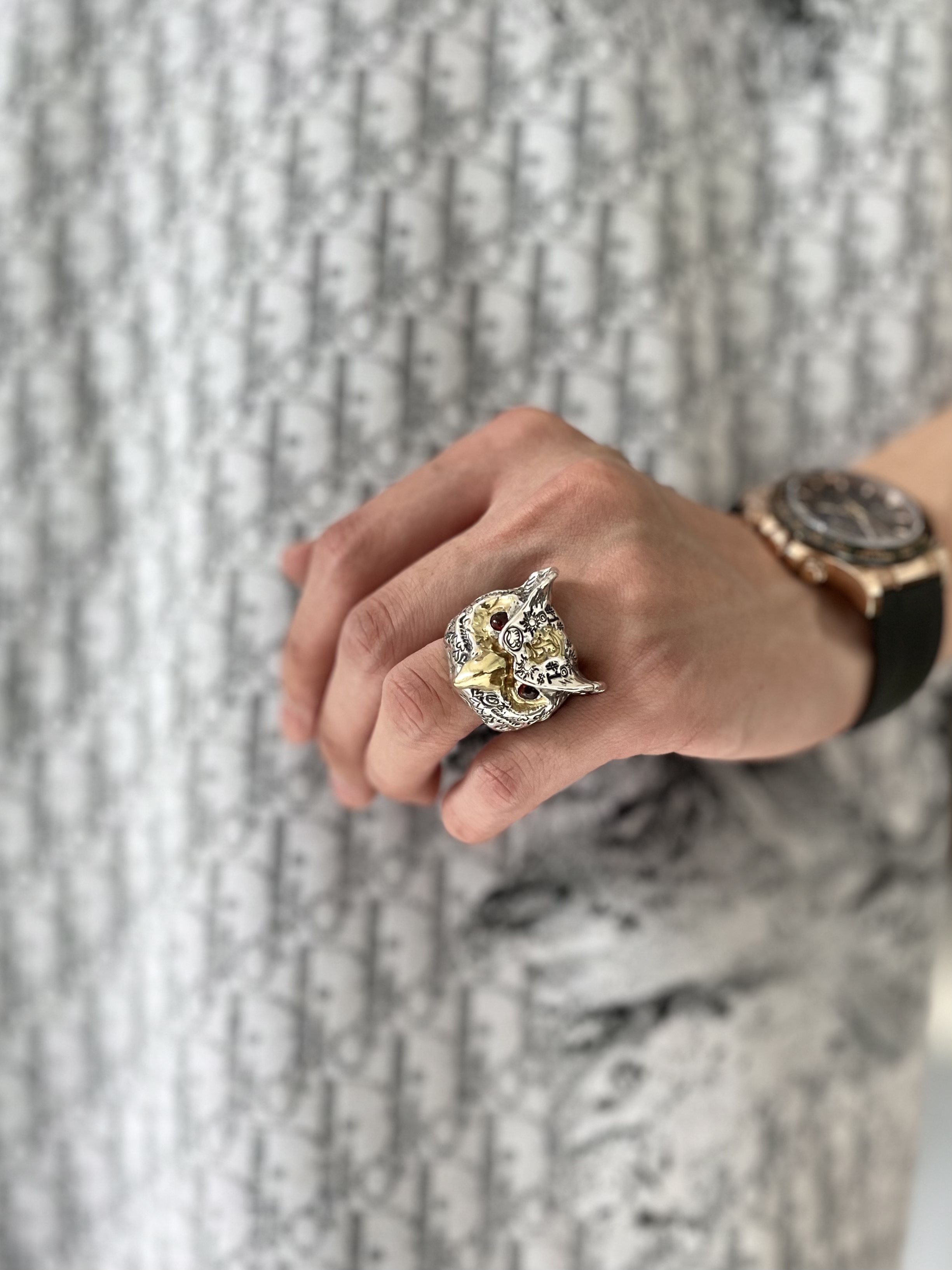 BWL R458S Garnet Eyes Custom Ring