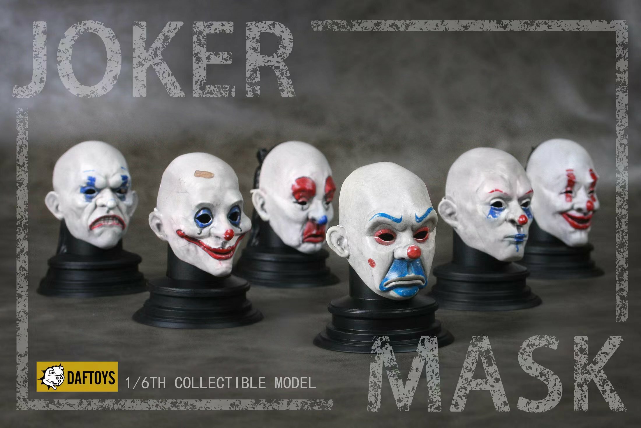 預訂daftoys F025 16 Scale Set Of 6 Joker Masks With Bas 