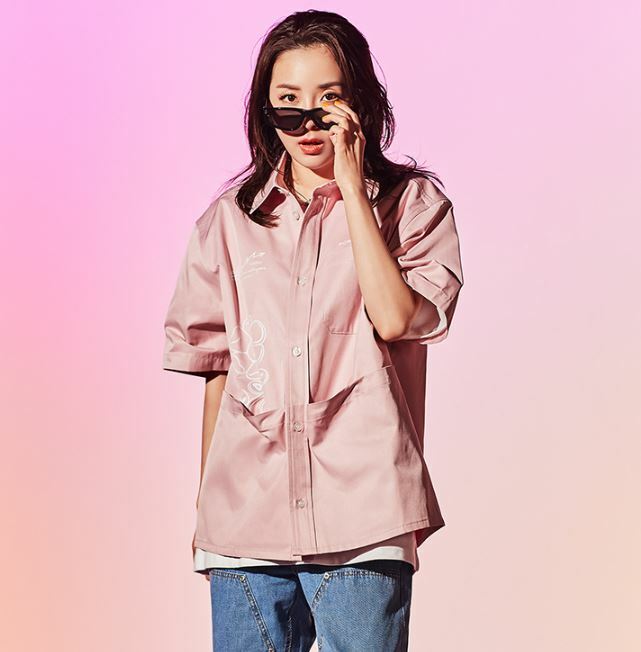 ACME DE LA VIE BCROP LAYERING 口袋 短袖 襯衫 粉紅 ADLV-22SS-SHCRLP-PNK