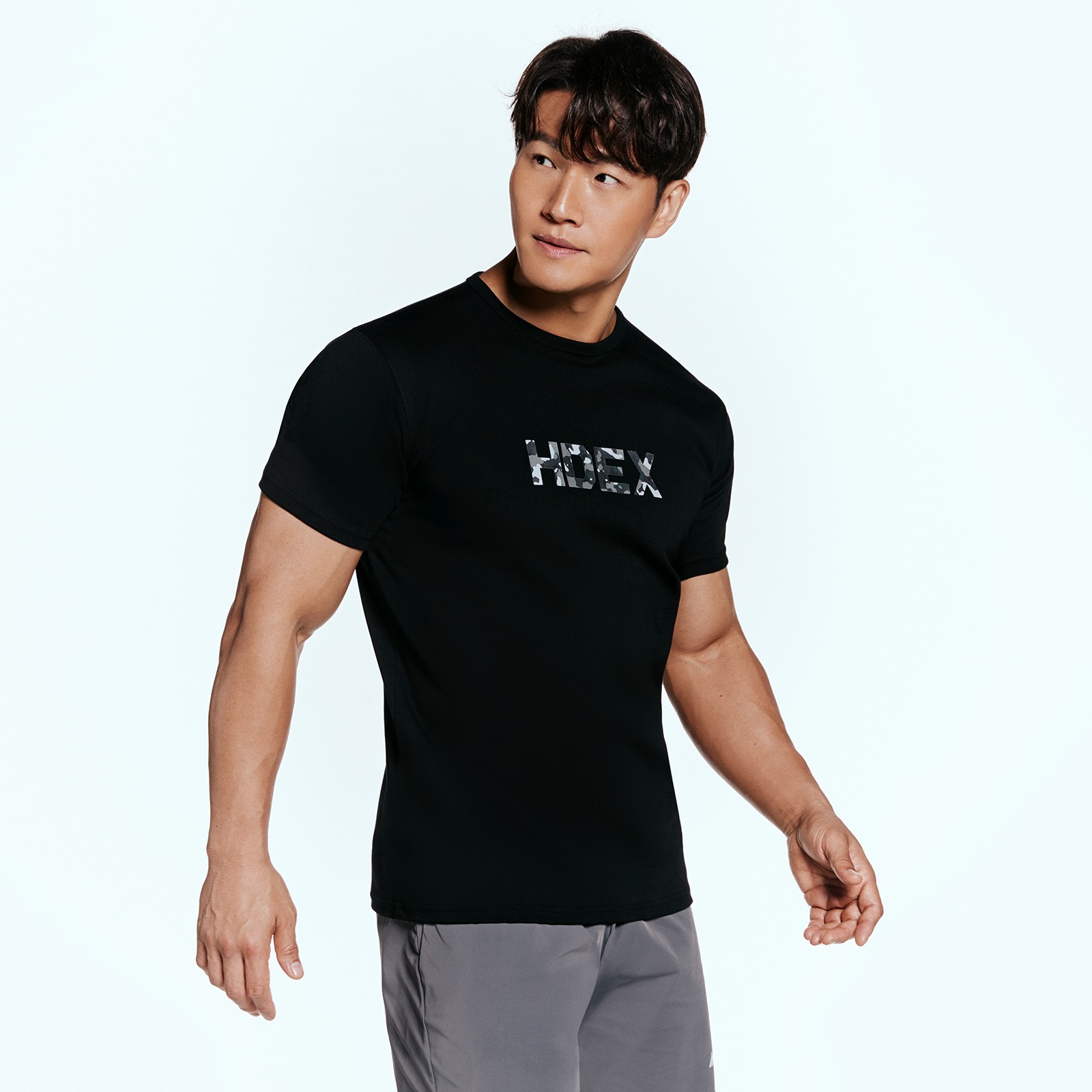 HDEX Camouflage Main Logo Muscle Fit Short Sleeve