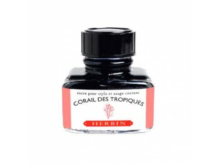 珊瑚紅 鋼筆沾水筆墨水｜法國 J.Herbin 珍珠彩墨