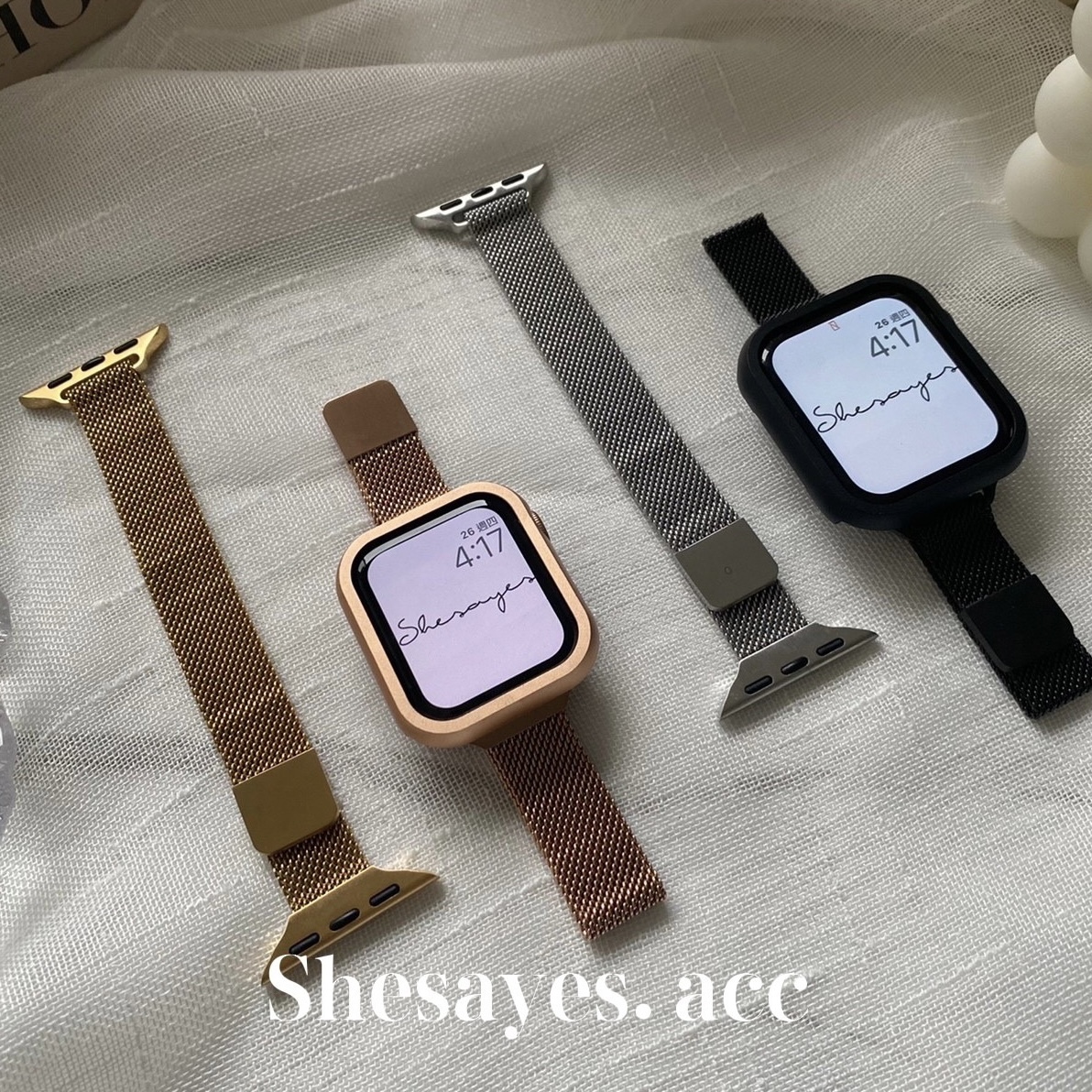 APPLE  WATCH超吸磁扣細版錶帶[四色]