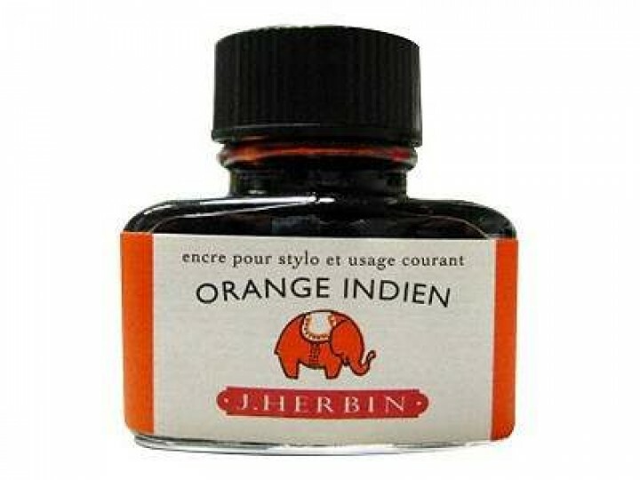 印度橙 鋼筆沾水筆墨水｜法國 J.Herbin 珍珠彩墨