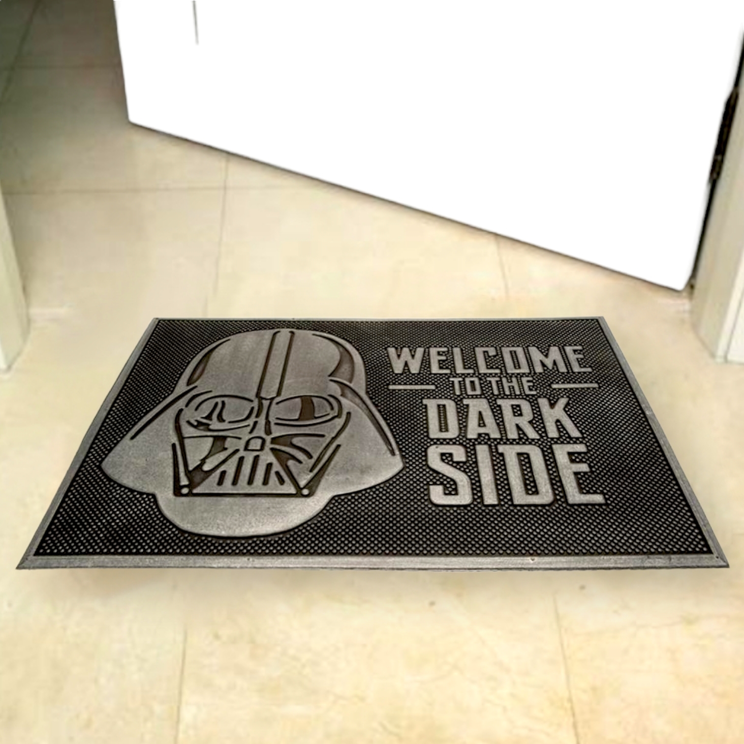 <星球大戰-曼達洛人>黑銀色The Dark Side防水地毯