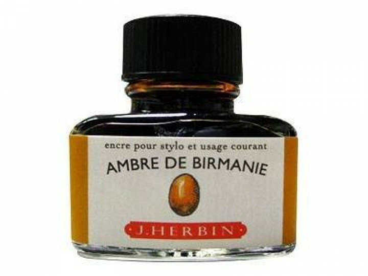 緬甸琥珀 鋼筆沾水筆墨水｜法國 J.Herbin 珍珠彩墨
