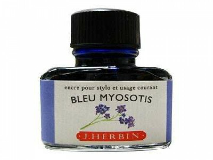 藍色勿忘我 鋼筆沾水筆墨水｜法國 J.Herbin 珍珠彩墨