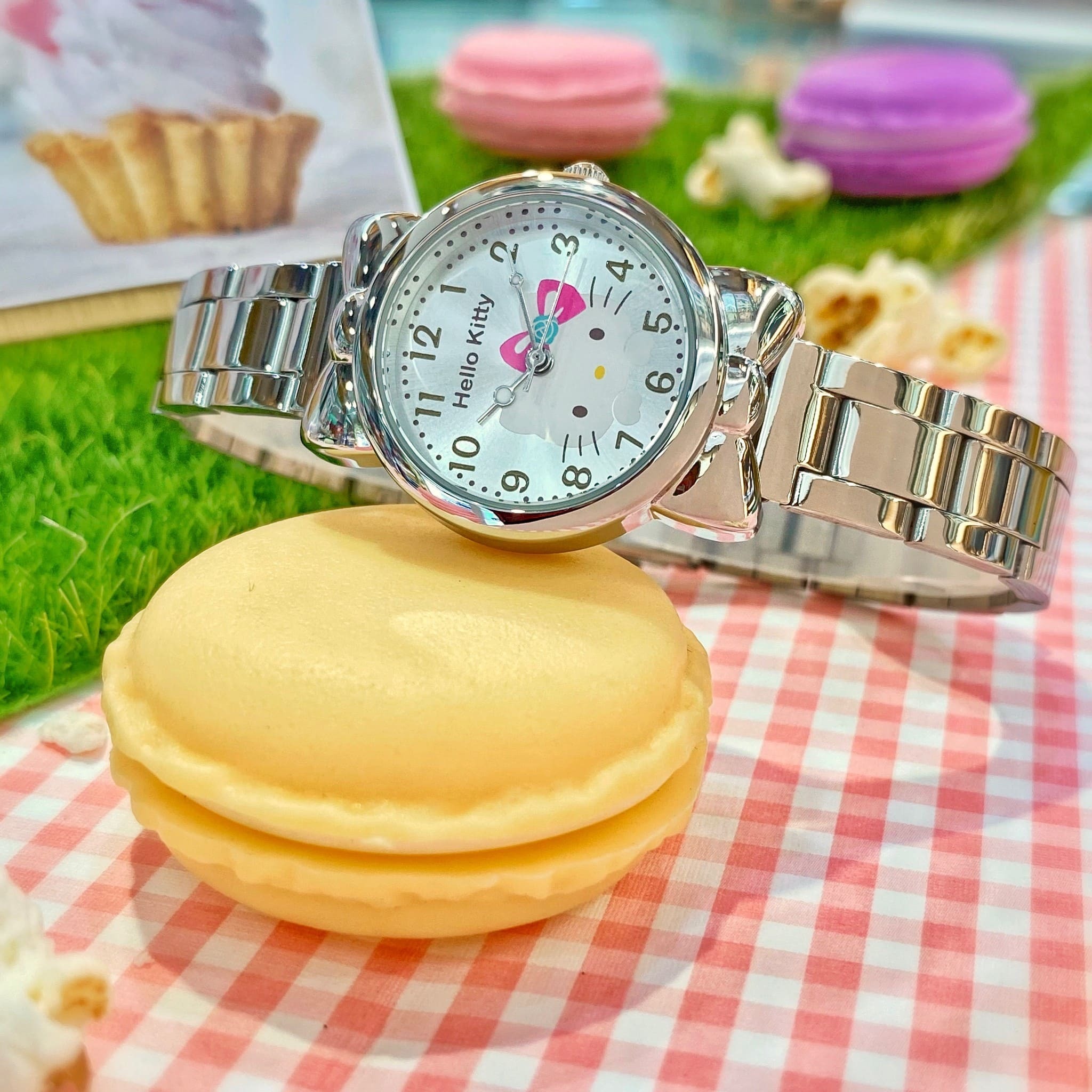 【HELLO KITTY】凱蒂貓 數字蝴蝶結可愛腕錶 LK688LWWA 26mm  現代鐘錶