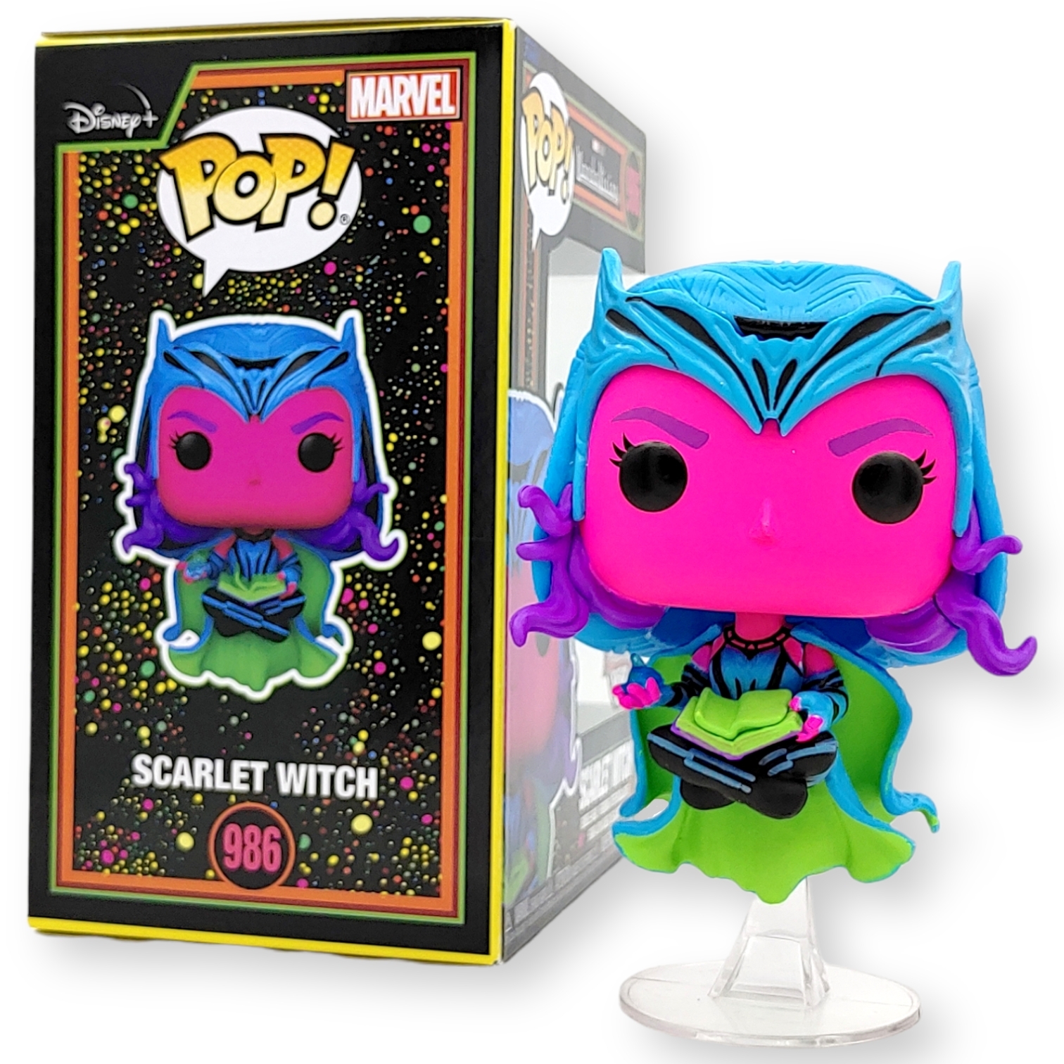 FUNKO POP<溫黛與幻視>緋紅女巫_黑暗神書(Blacklight版)-NO.986