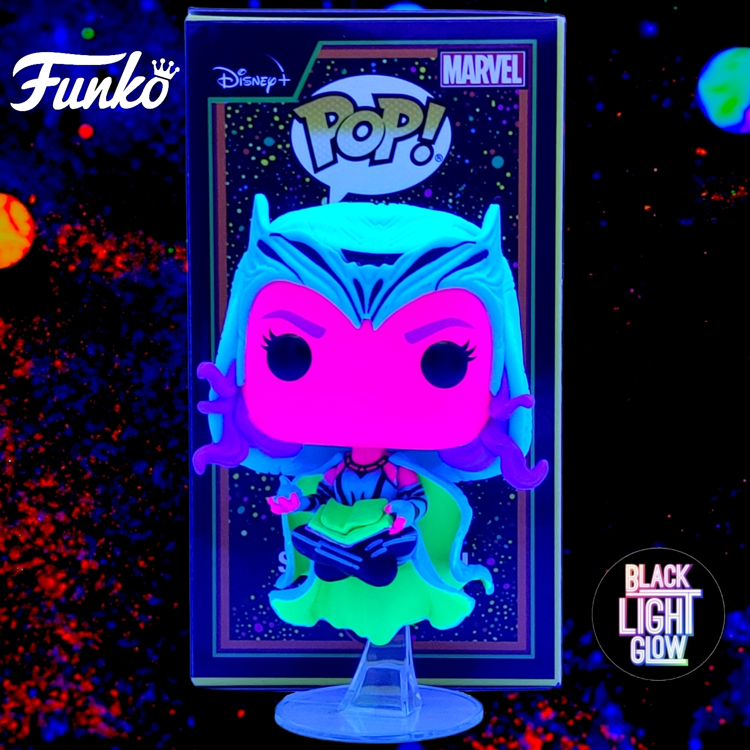 FUNKO POP<溫黛與幻視>緋紅女巫_黑暗神書(Blacklight版)-NO.986
