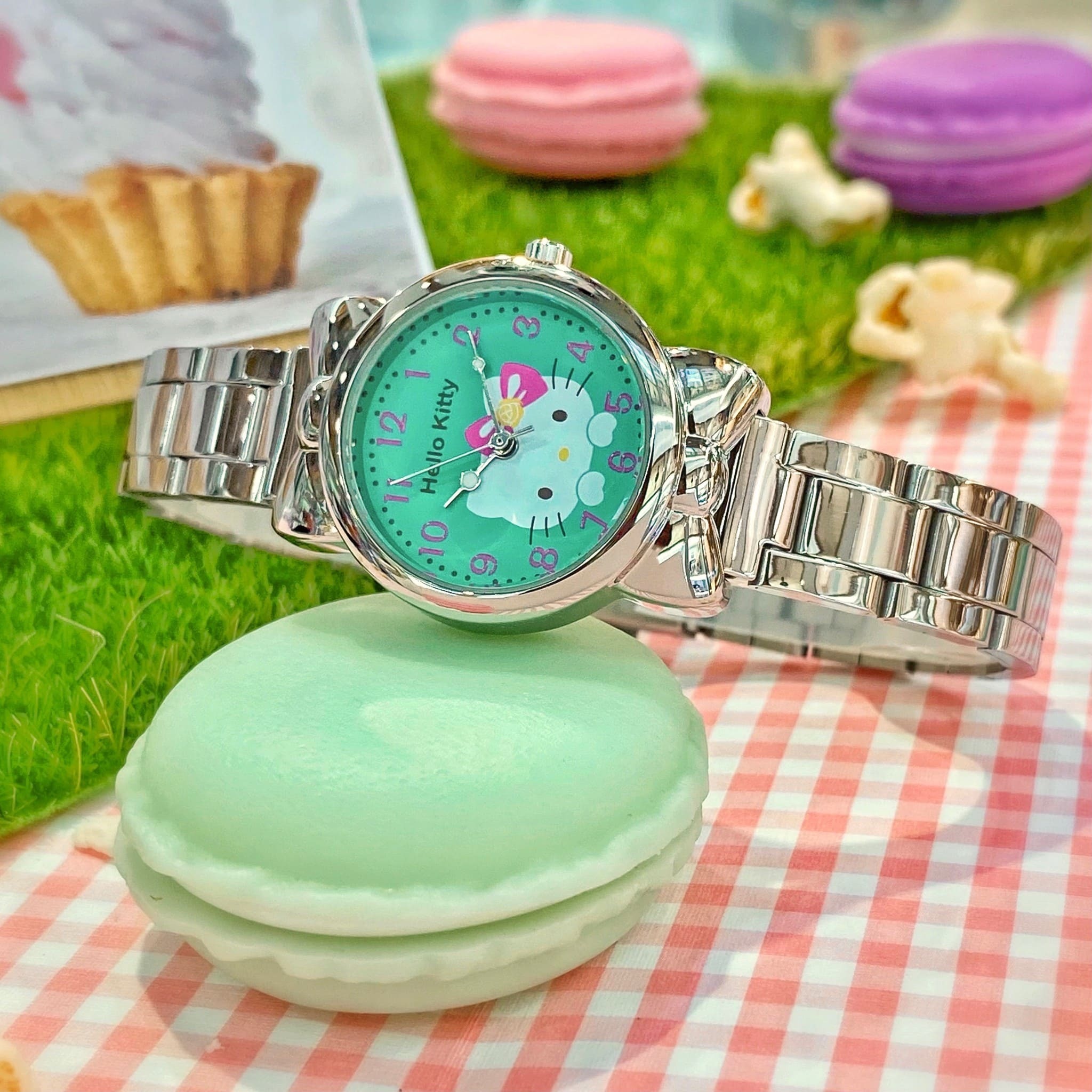 【HELLO KITTY】凱蒂貓 數字蝴蝶結可愛腕錶LK688LWGA  26mm  現代鐘錶