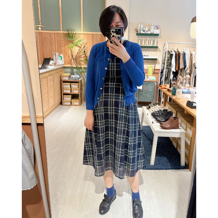 夏之海拼接無袖洋裝-晚風