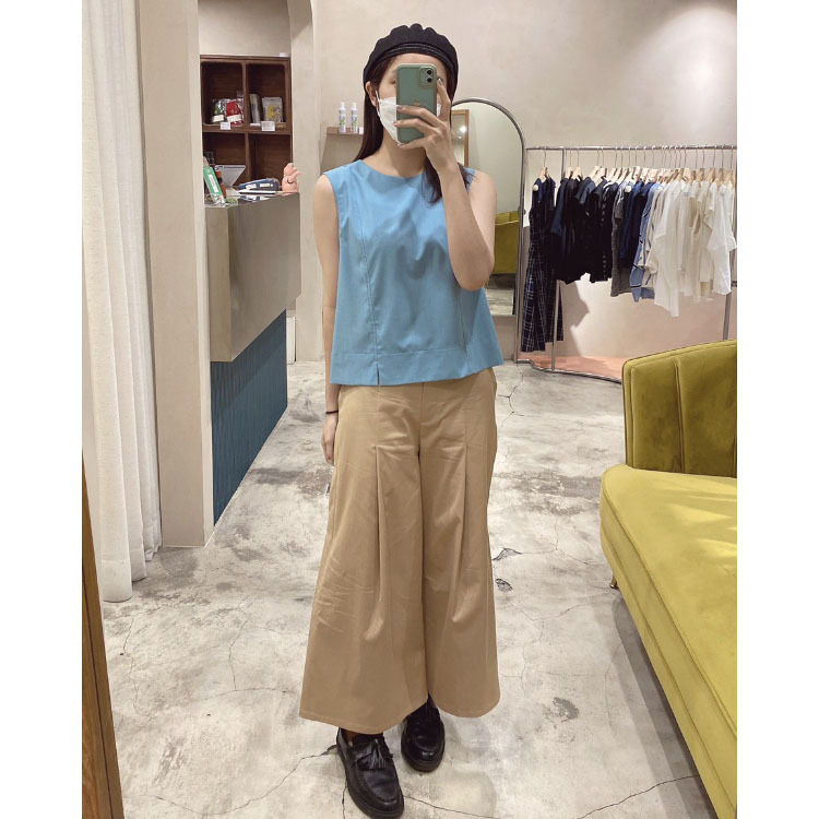 假期切角無袖上衣-海線