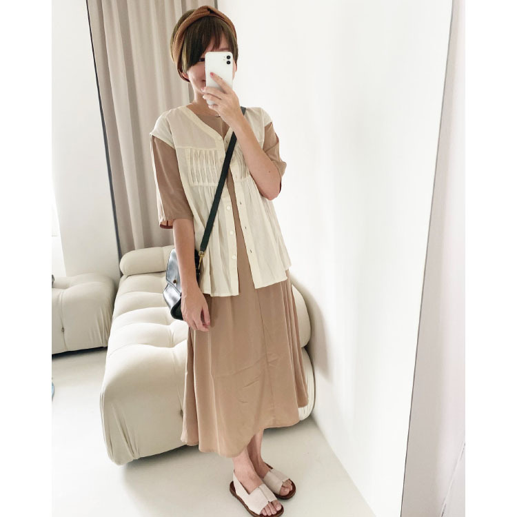 翅羽V領開襟襯衫-光