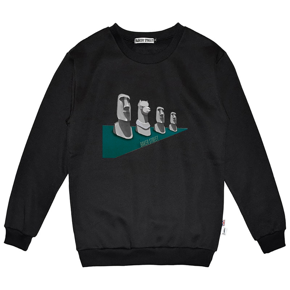 Moai Alpaca 高磅數長袖圓T