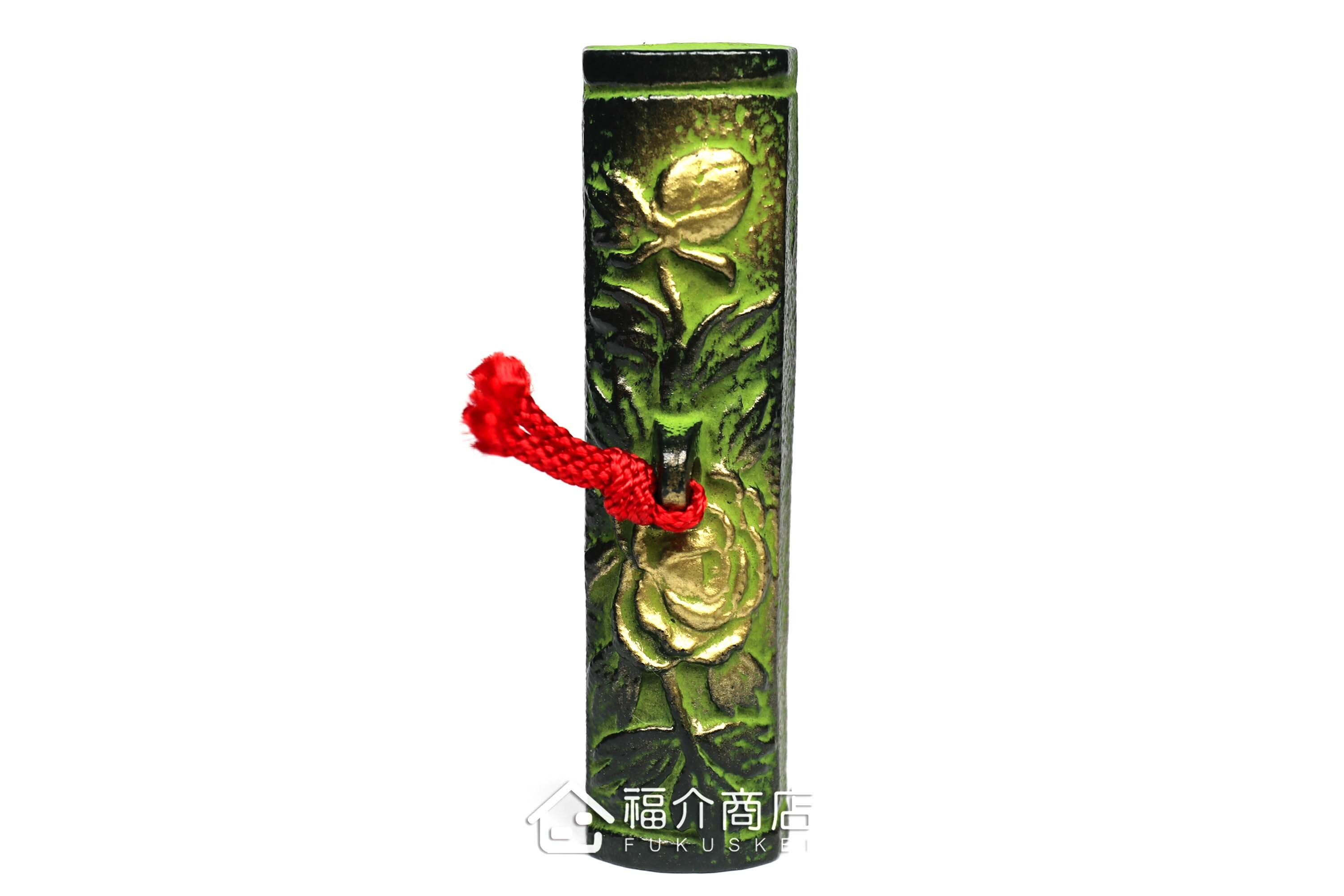 壓住紙張防止移動的鑄鐵材質牡丹造型小文鎮