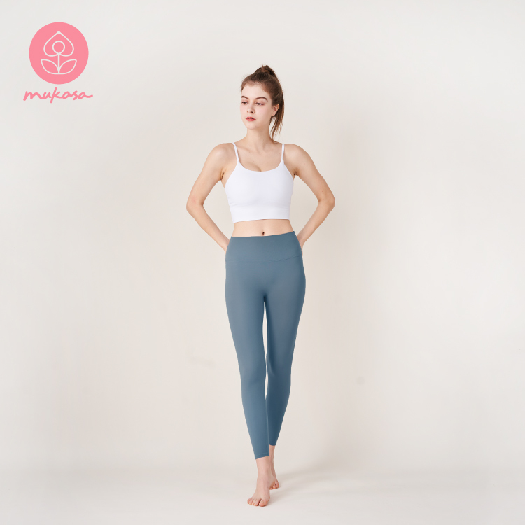 MUKASA 輕盈裸感瑜珈褲 土耳其藍 MUK-2290101