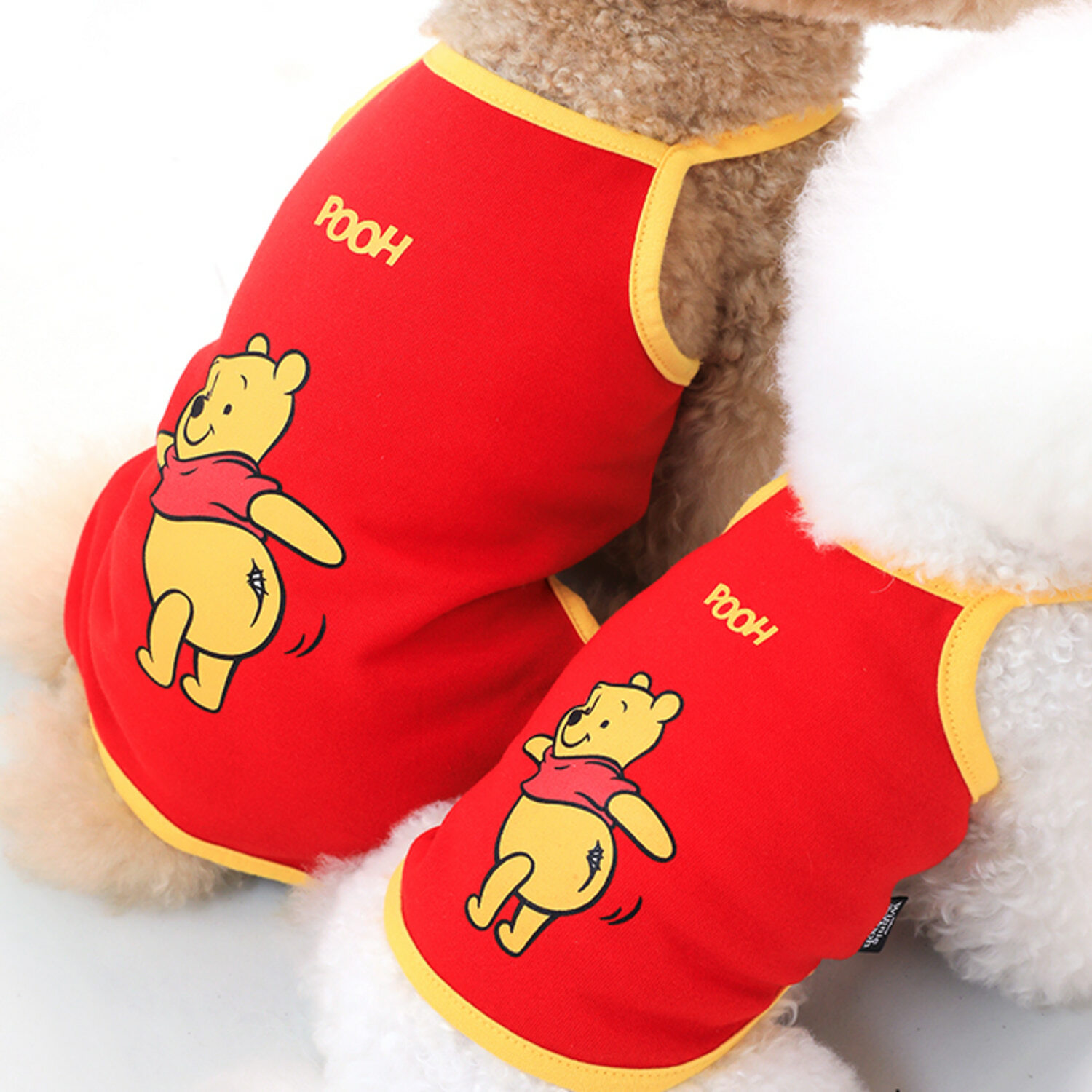 【韓國直送｜原裝行貨】Dan Online 迪士尼系列小熊維尼 狗狗無袖背心 (紅色) (多款尺寸)
