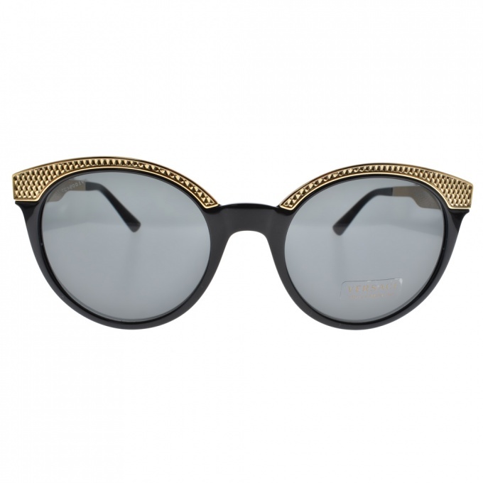 【VERSACE】VE4330 GB187 前衛時尚金屬眉框太陽眼鏡