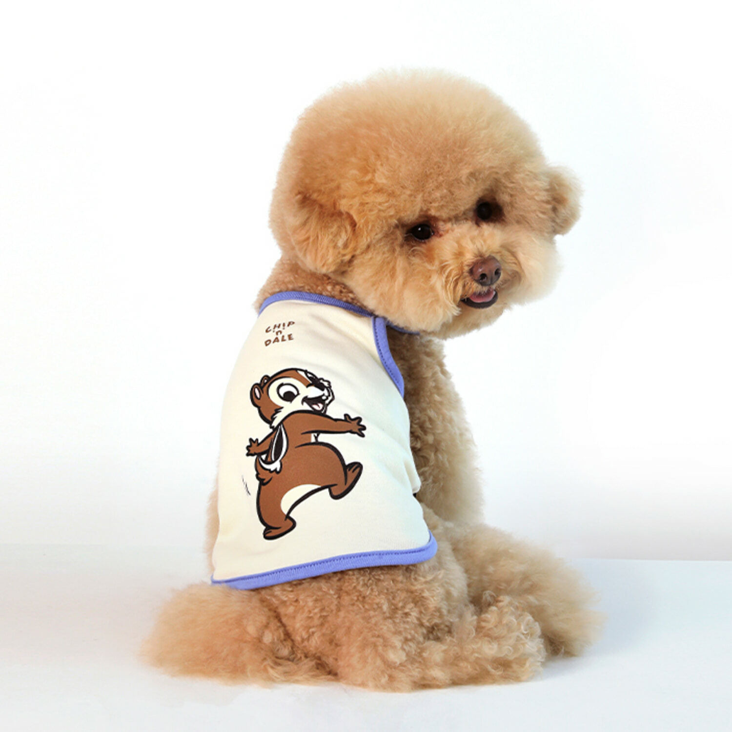 【韓國直送｜原裝行貨】Dan Online 迪士尼系列鋼牙與大鼻(CHIP ’n’ DALE) 狗狗無袖背心 (米白色) (多款尺寸