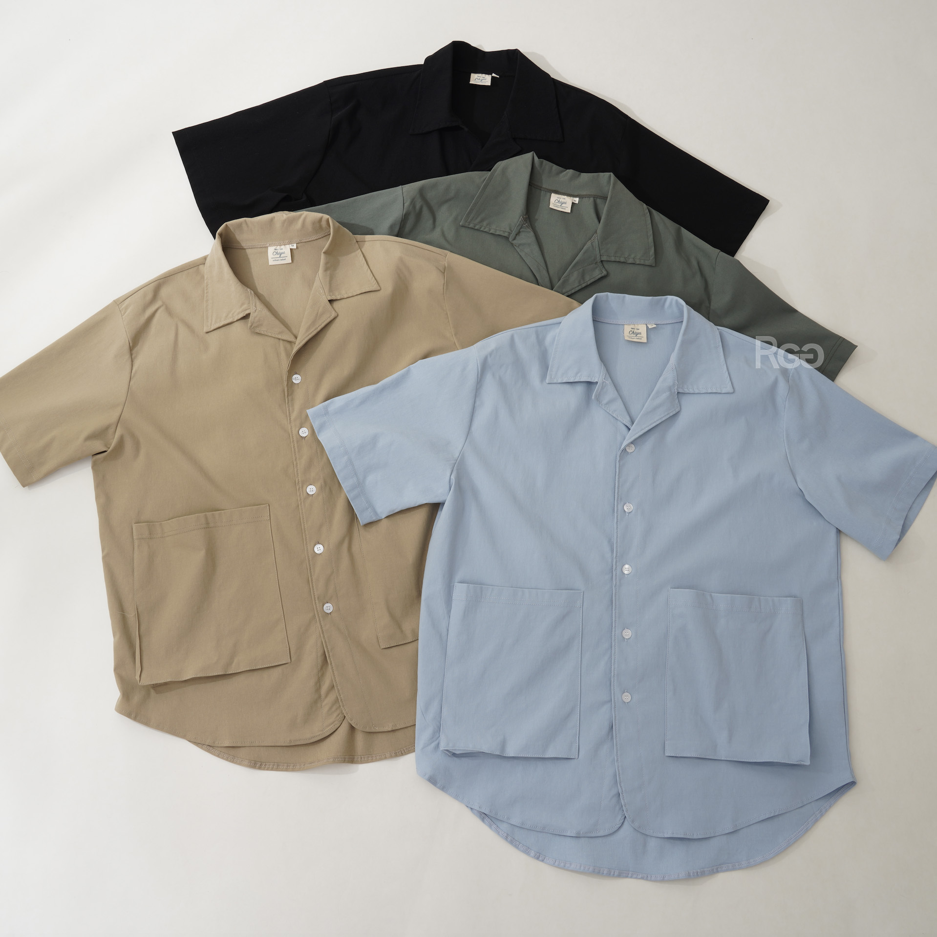 #22153 台灣製機能涼感立體口袋短袖襯衫