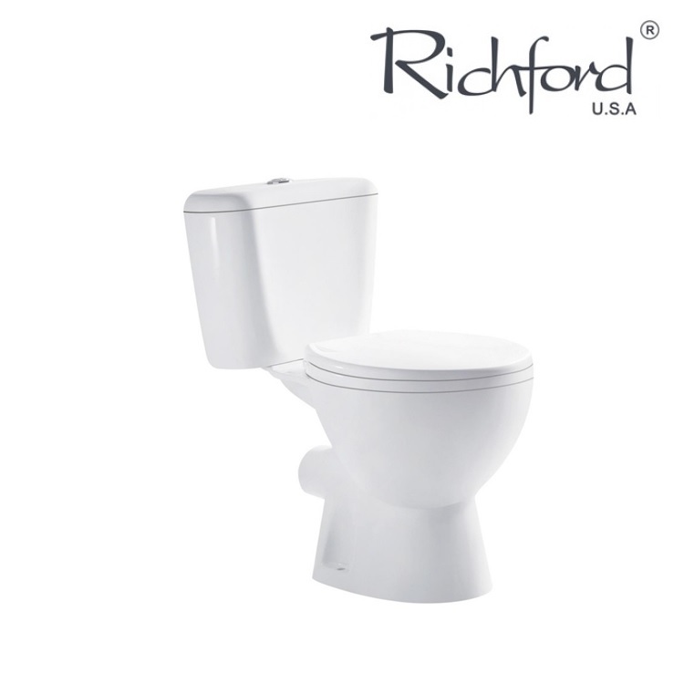 Richford R099 High P Trap Close-Coupled Dual Flush 3/6L Wash Down Toilet w/ Slow Closing Seat Cover - GA Approval