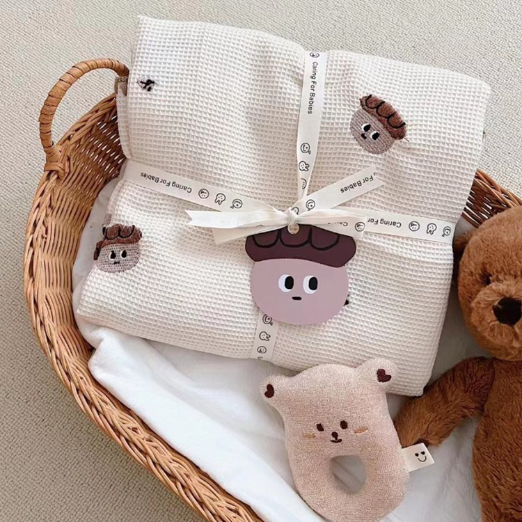 little bear waffle blanket