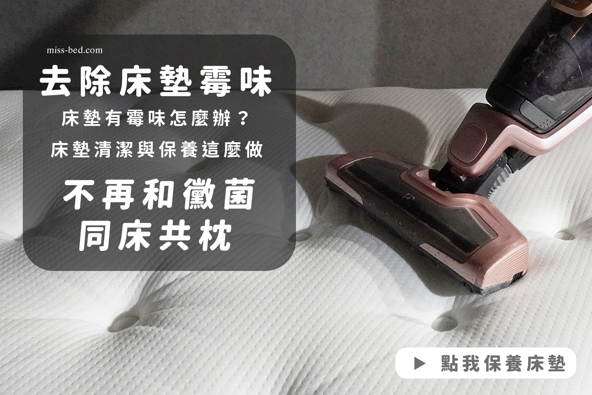 去除霉味，不再和黴菌同床共枕