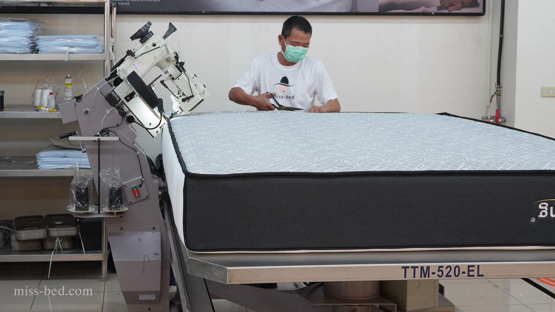 透明乾淨的床墊生產環境是眠床小姐的自信