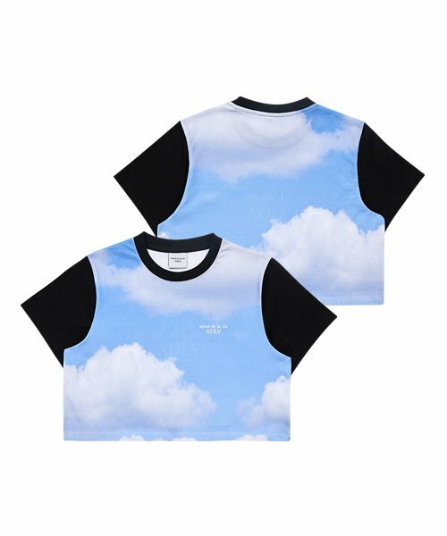 ACME DE LA VIE CLOUD ARTWORK 雲朵天空 短版 短袖 上衣 黑 ADLV-22SS-SSCCAT-BLK