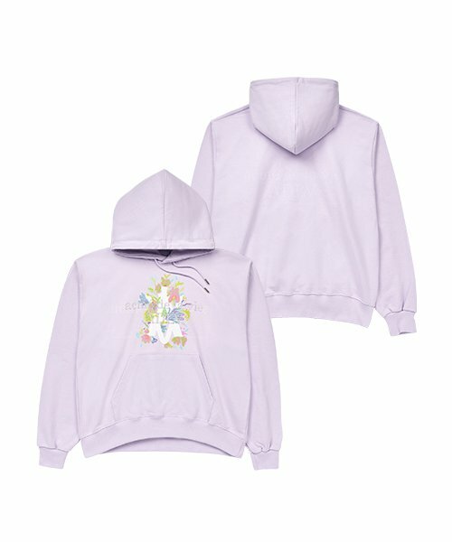 ACME DE LA VIE LOGO 刺繡 花 帽T 長袖 亮紫色 ADLV-22SS-HDAEFE-LPP