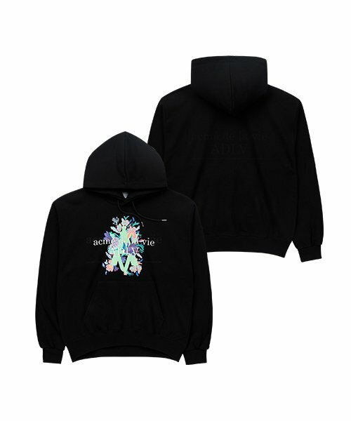 ACME DE LA VIE LOGO 刺繡 花 帽T 長袖 黑色 ADLV-22SS-HDAEFE-BLK