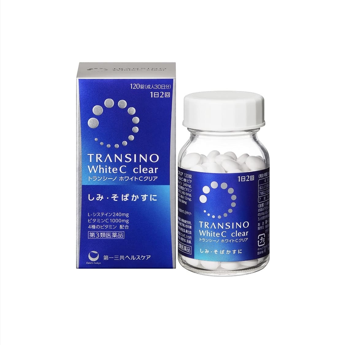 日本第一三共 TRANSINO White C Clear 120 tablets