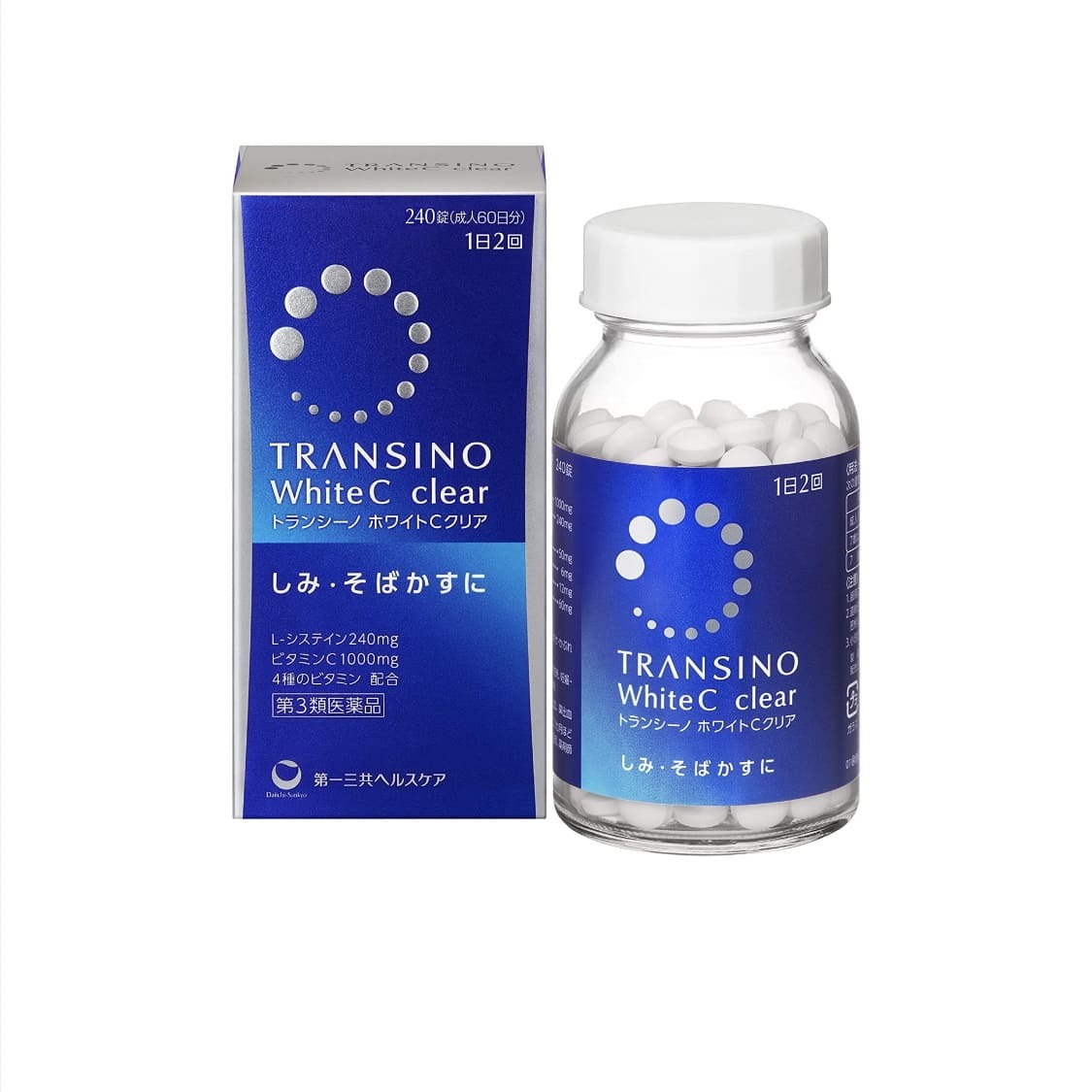 日本第一三共 TRANSINO White C Clear 240 tablets