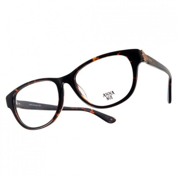 【Anna Sui】AS5018-1 C113 貓眼圓框光學眼鏡  經典logo氣質女款