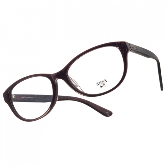 【Anna Sui】AS656-1 C771 復古貓眼框光學眼鏡  簡約典藏logo款