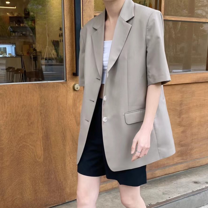 高質感滑順雙釦西外(米咖)