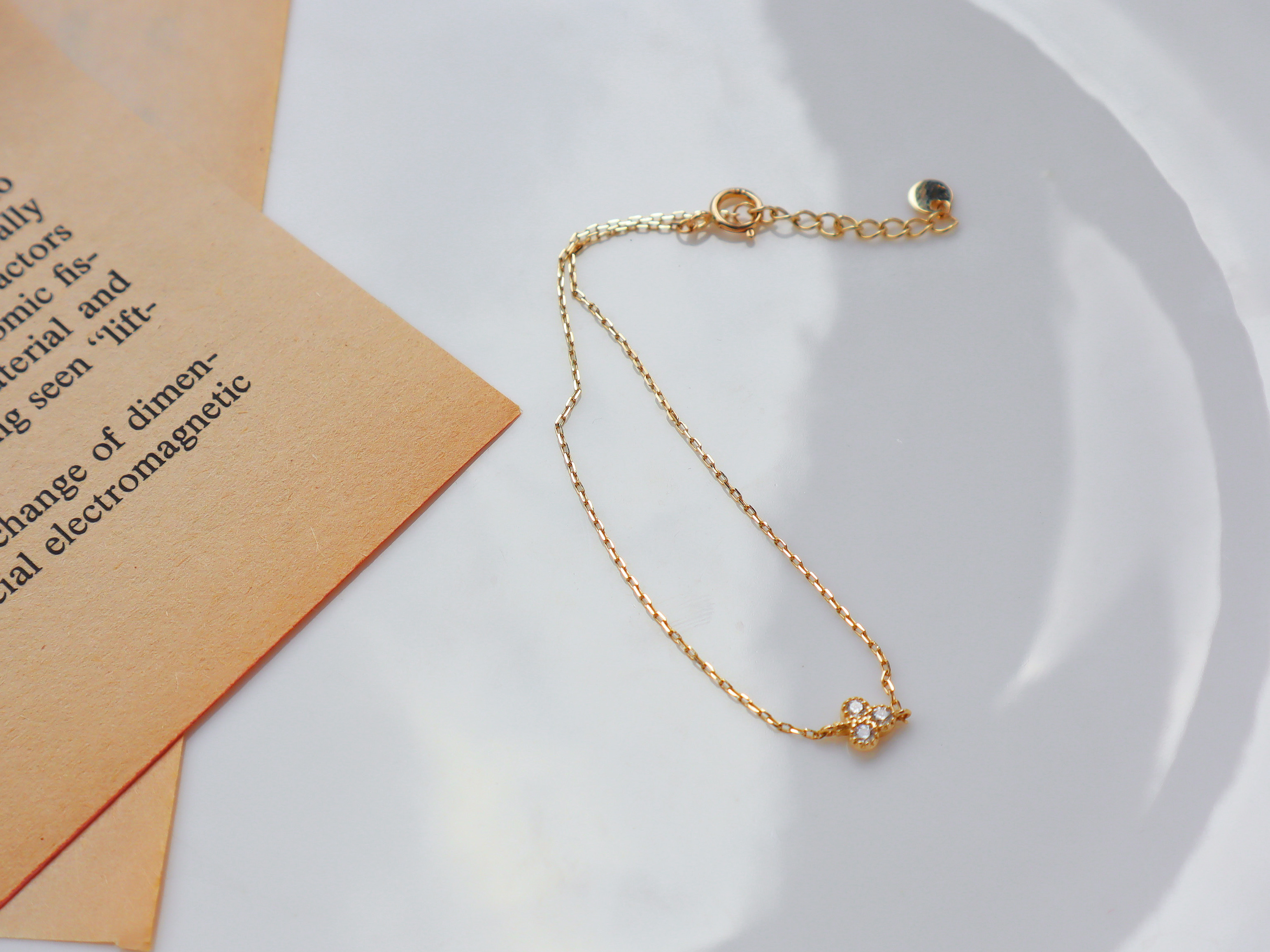 10K/幸運符手鍊-梅花