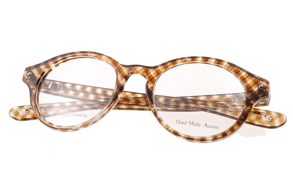 【BOTTEGA VENETA】BV154 SLJ 俏皮格紋圓框光學眼鏡