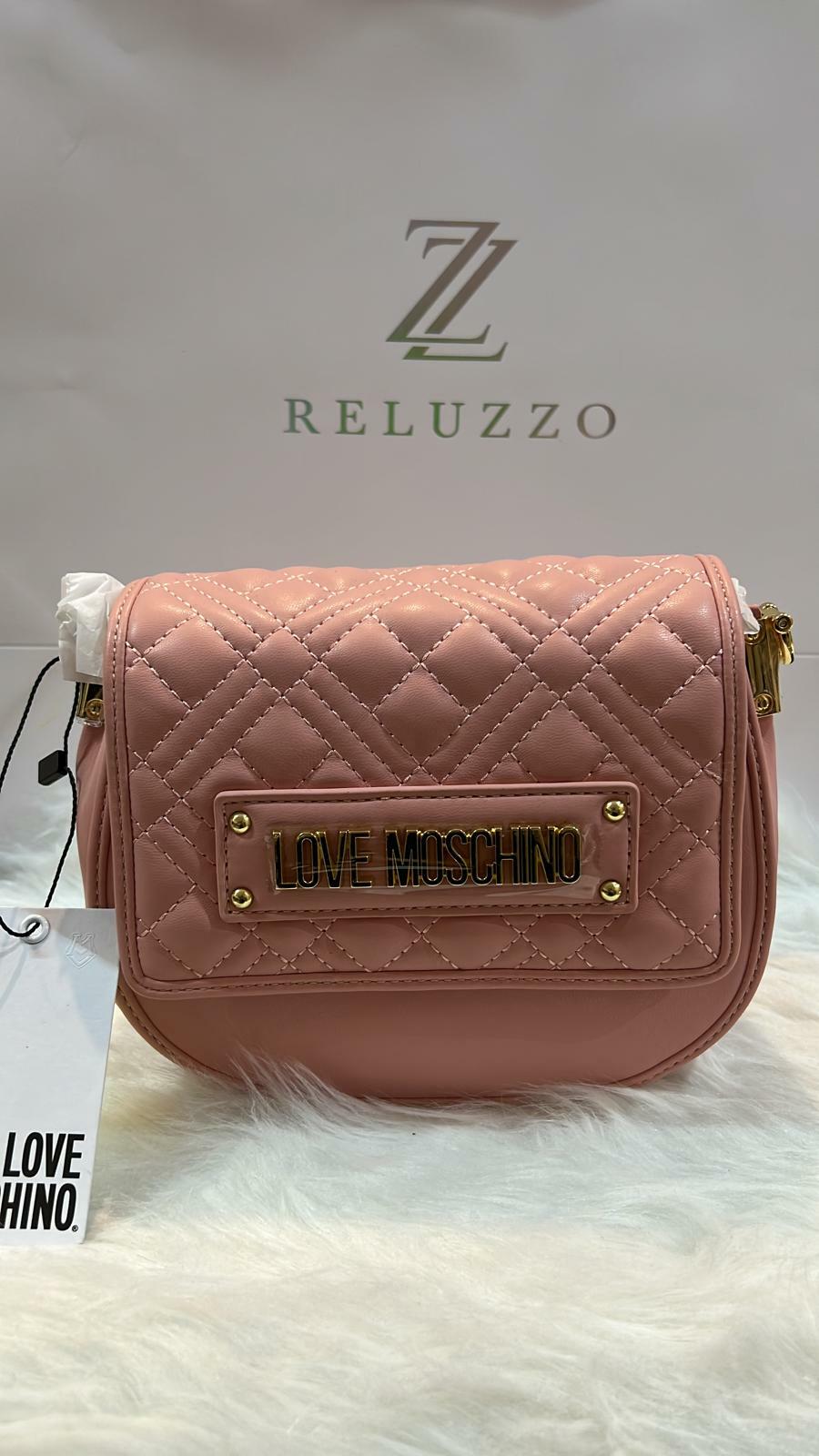 [S] LOVE MOSCHINO SHOULDER BAG BORSA QUILTED PU, ROSA JC4310PP0ELA0600, 8054400642508 (SLM57)