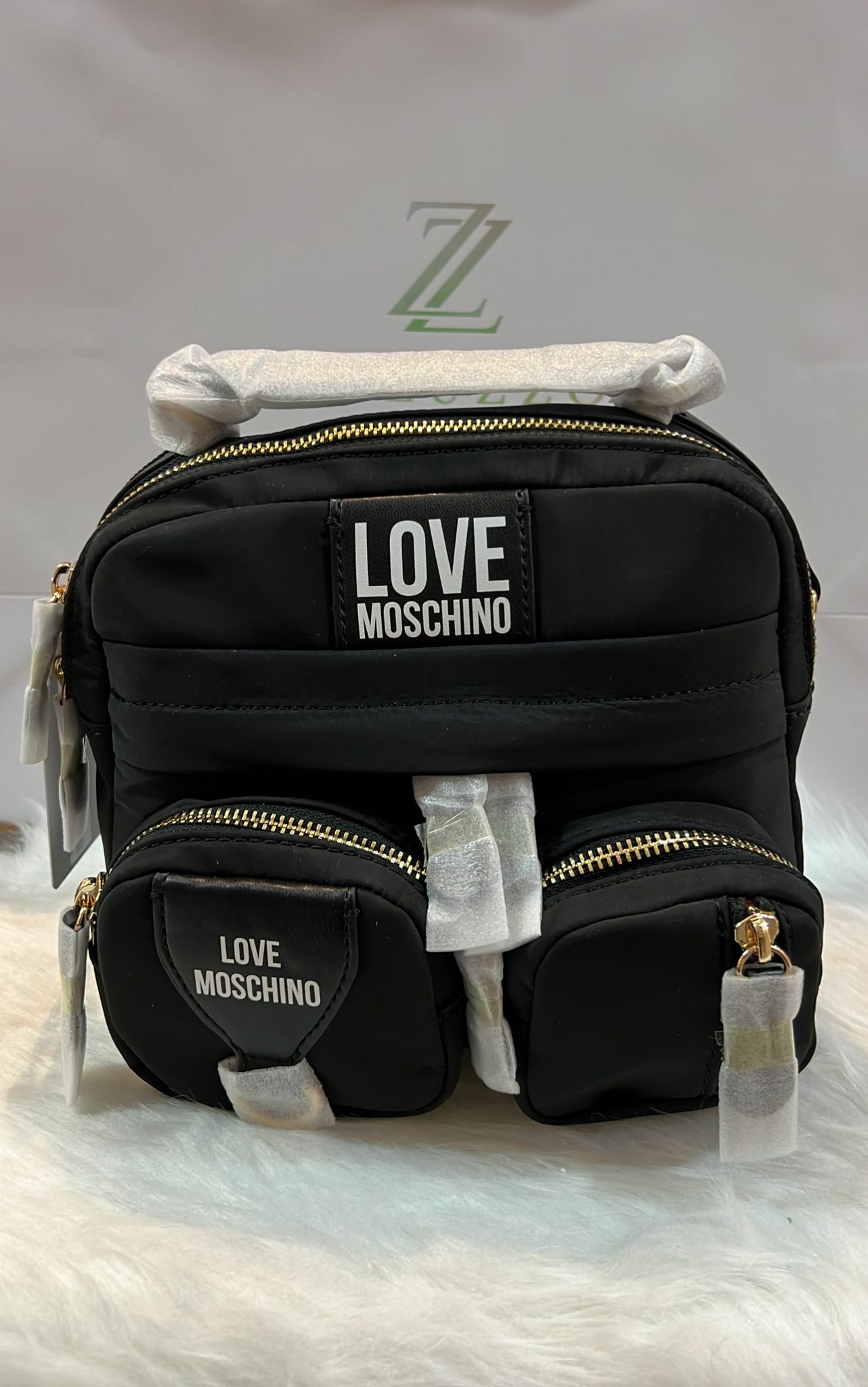 [S] LOVE MOSCHINO HAND BAG TOREBKA  BORSA NYLON, NERO JC4337PP0EKE0000, 8054400322660 (SLM59)