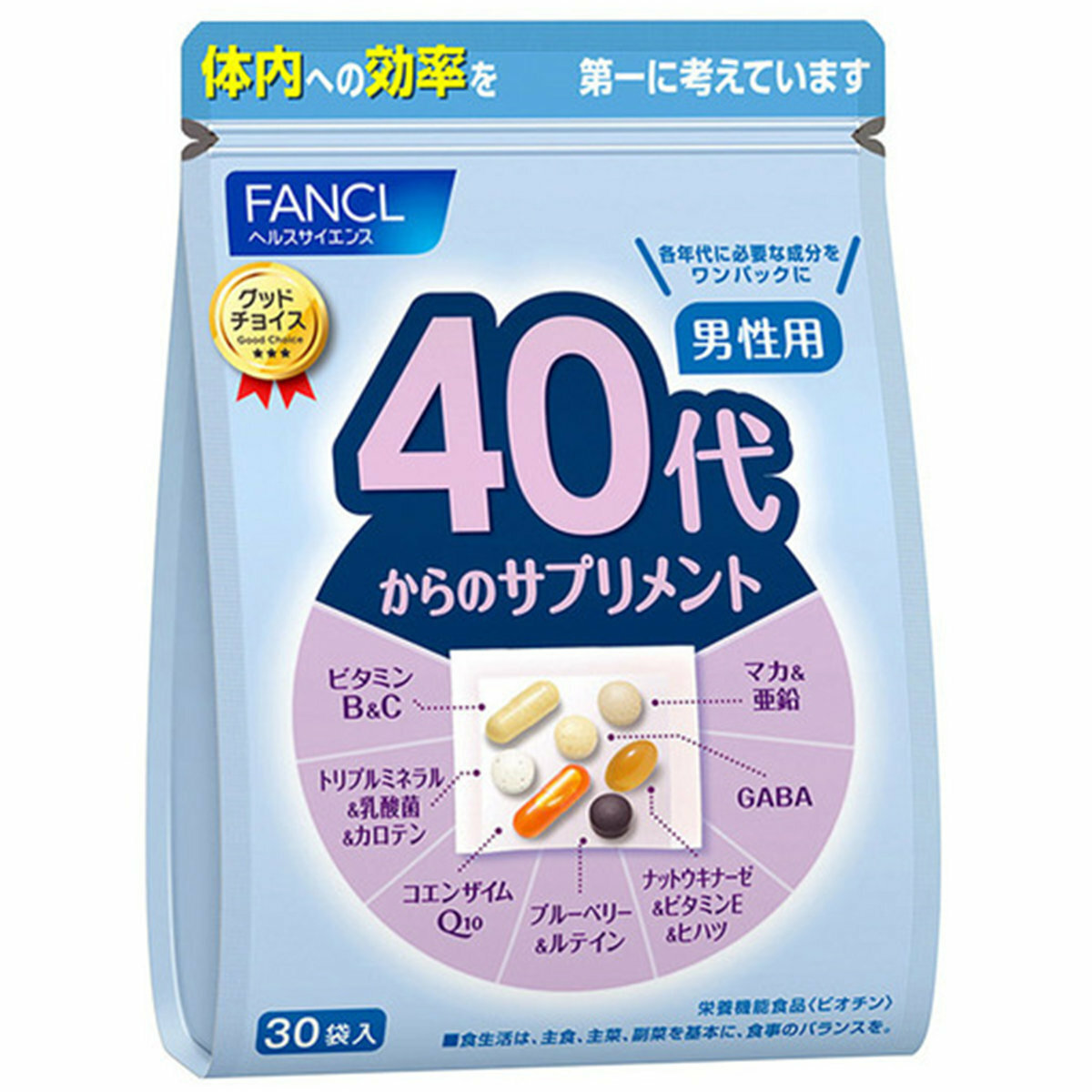 Fancl - 40代男性綜合營養維他命補充丸 (30小包) 藍色