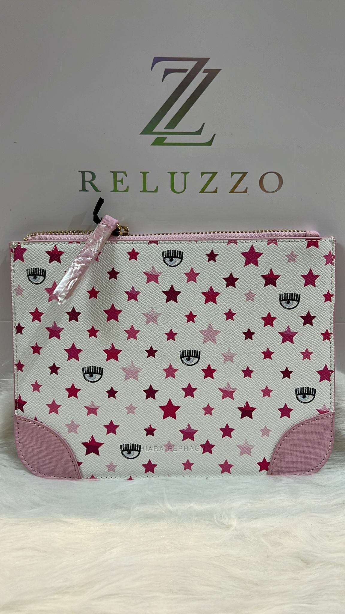 [S] CHIARA FERRAGNI BORSA DONNA POCHETTE 72SB9XW3 ZS328OL7, BIANCO, 8052672277169 (SCF10)