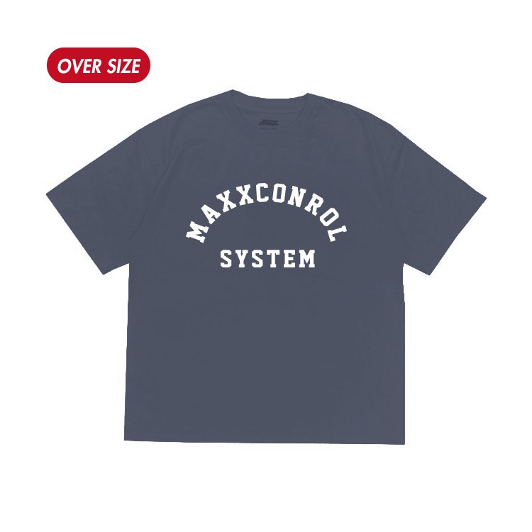 MAXXC 學院風系統短T-灰藍
