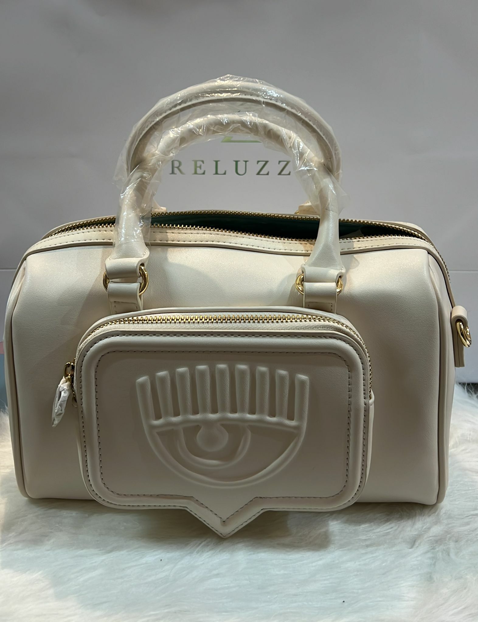 [S] CHIARA FERRAGNI EYELIKE POCKET BAG 72SB4BF6 ZS132011,CREAM, 8052672249296 (SCF17)