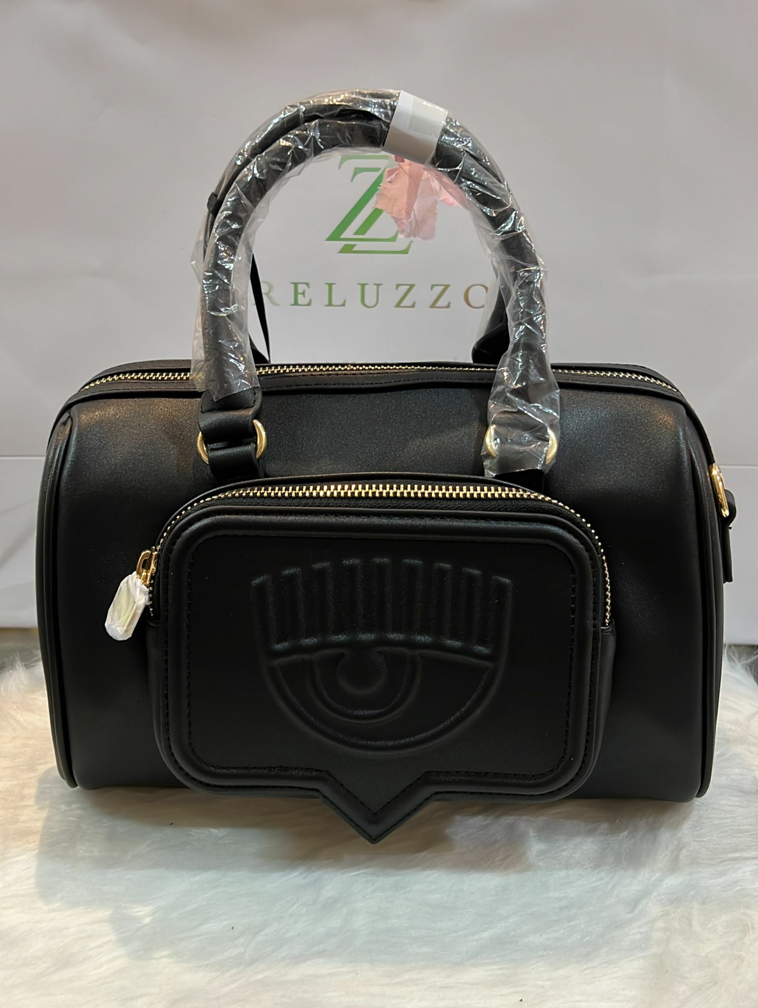 [S] CHIARA FERRAGNI EYELIKE POCKET BAG 72SB4BF6 ZS132899, BLACK, 8052672249319 (SCF18)
