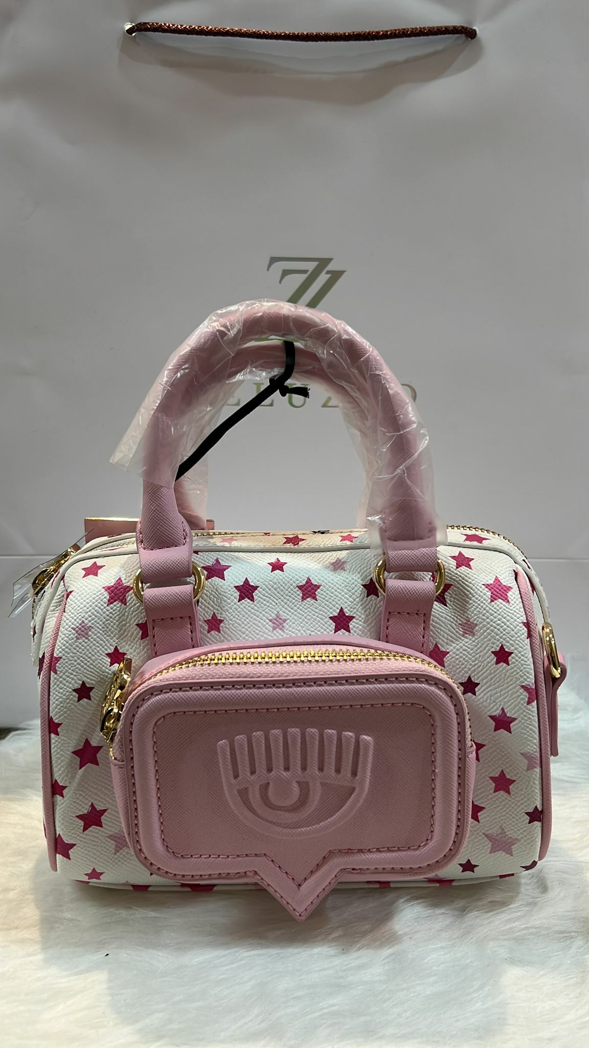 [S] CHIARA FERRAGNI BORSA DONNA HAND BAG 72SB4BW2 ZS328OL7, BIANCO, 8052672277053 (SCF19)
