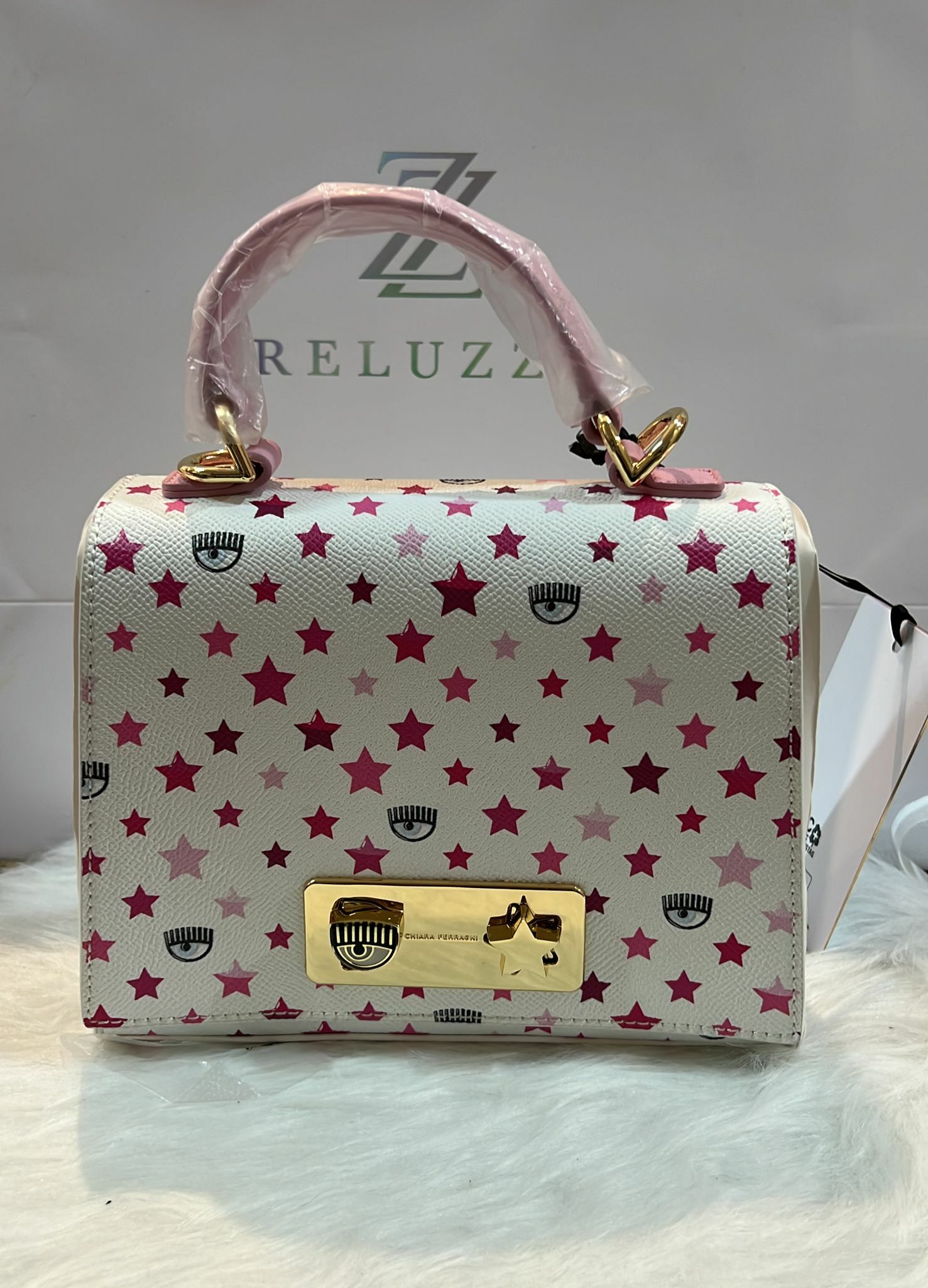 [S] CHIARA FERRAGNI BORSA DONNA HAND BAG 72SB4BW5 ZS328OL7, BIANCO, 8052672232137 (SCF20)